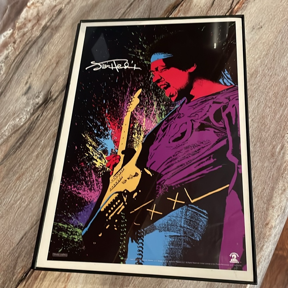 Jimi Hendrix Colorful Rainbow Poster Picture 12x18 Inches